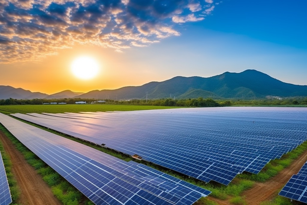 Utility-scale solar installation